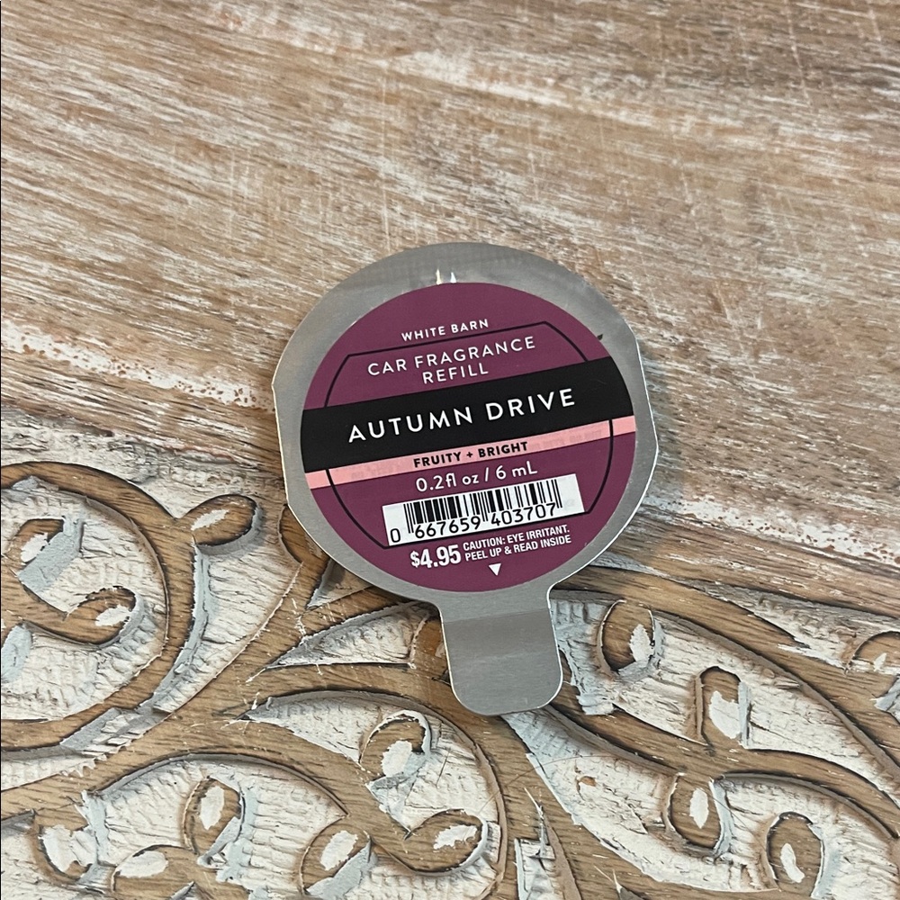 White Barn Autumn Drive Car Fragrance Refill - Purple and Pink
